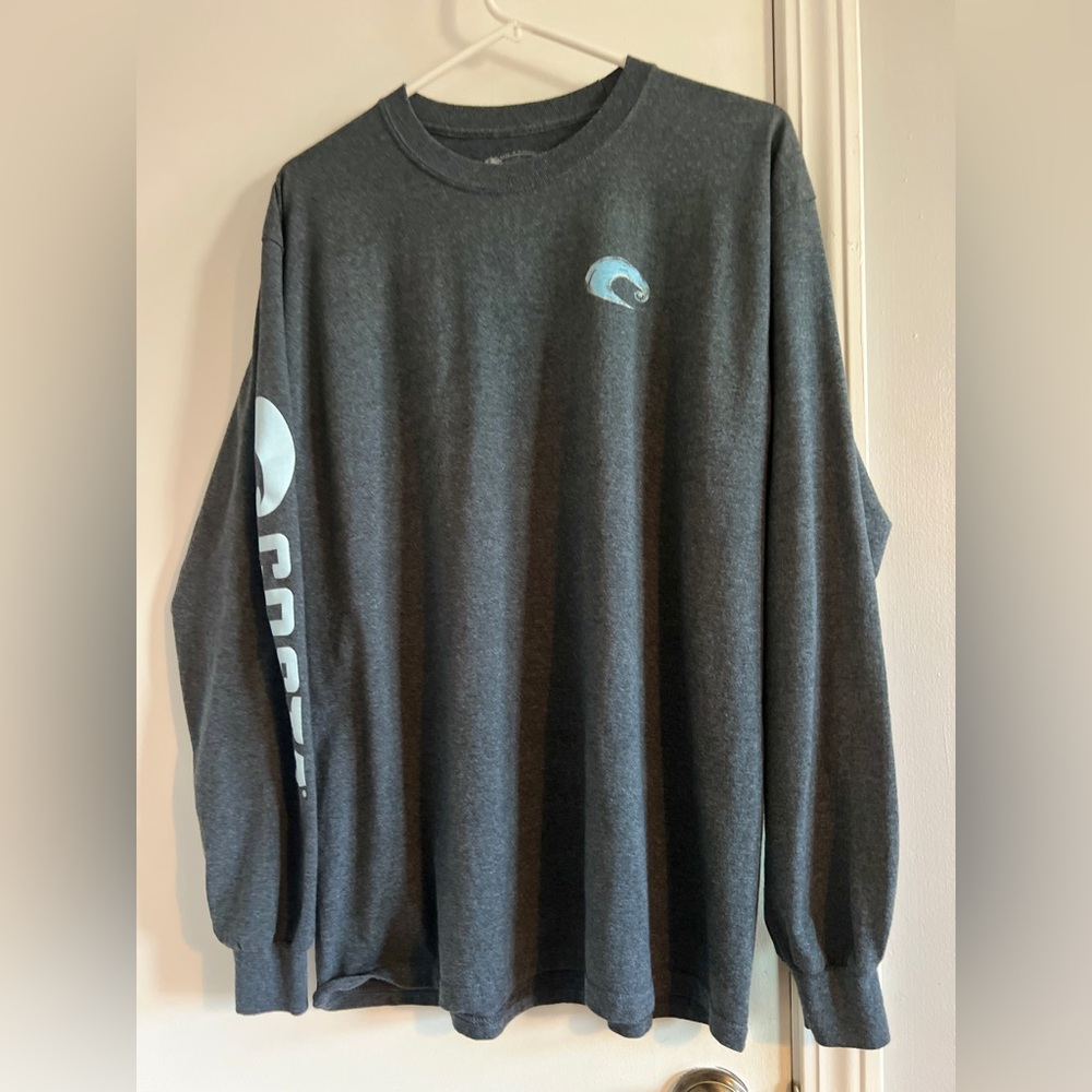 Costa Del Mar | Long Sleeve Graphic Tee Shirt | Large | Charcoal Grey
